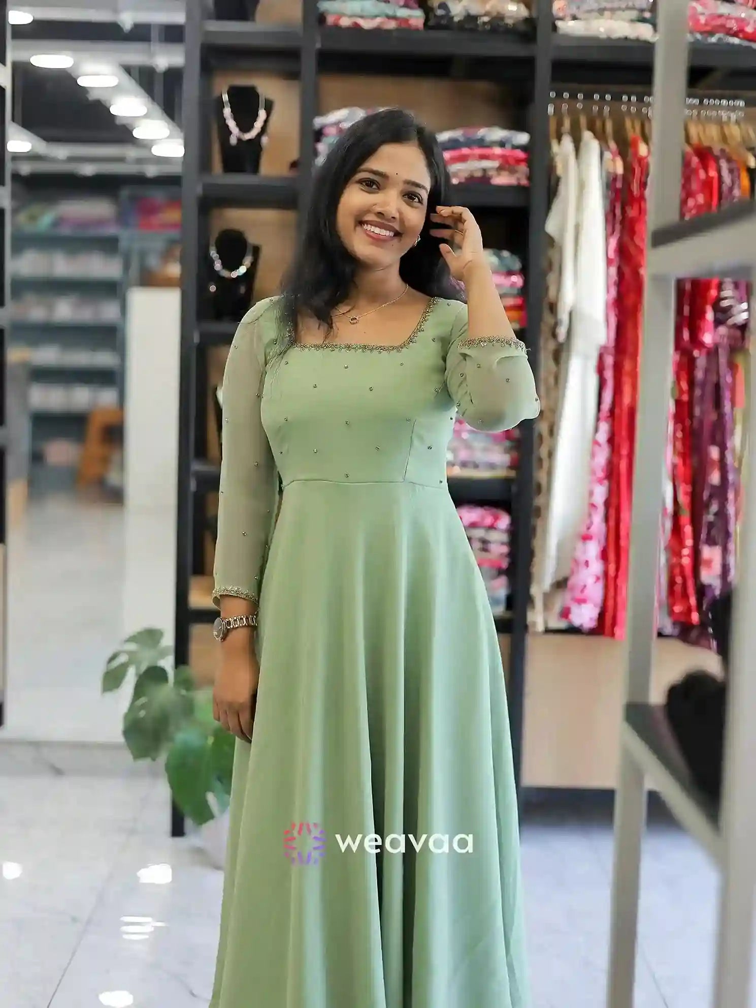 floral-anarkali-kurti-pastel-green-georgette-hand-work