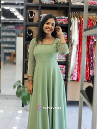 floral-anarkali-kurti-pastel-green-georgette-hand-work