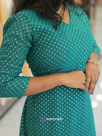 peacock-green-color-kurti-for-ladies-georgette