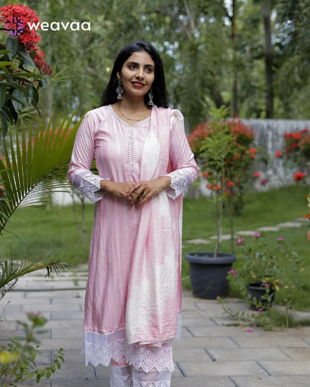 pink-striped-salwar-set-with-dupatta