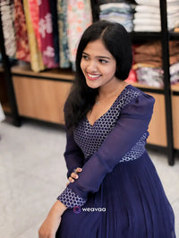 stylish-anarkali-kurti-georgette-puffed-shoulder-detail