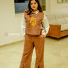 White Shirt With Brown Pant And OverCoat Professinal Wear In Cotton And Rayon Fabric | WW-OA-1003