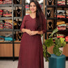 ALINE GEORGETTE TOP WITH BUTTA DESIGN WITH ZARI | WA-DW-1015