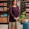 ALINE TOP WITH PRINTED HAKOBA | WA-DW-1065