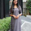 GREY SIDE SLITED KURTHI  WITH TAZLES | WA-OA-1072