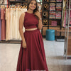 Maroon Golden Butta Top With Hand Work Skirt | WA-EW-1021