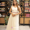 Sleeveless A Line Kurti In Kota Fabric With Hand Worked Flowers | WA-DW-1027