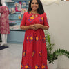 RED MATERNITY DRESS WITH EMBRODIERY WORK |CHRISTMAS DRESS| Designer Wear |  Friendly Dress | Comfortable Outfit |MK-MW-1074