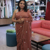 HANDWORKED SAREE- SUGAR BEADS  AND CUT BEADS WITH UNSTICHED BLOUSE |WA-SAREE-3