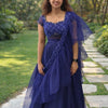 INDO -WESTERN LEHENGA SET WITH FRILLED DUPATTA | WA-EW-1136
