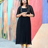 BLACK ALINE TOP WITH DETAILED HANDWORK| WA-DW-1074