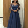 GOWN NAVY BLUE WITH HAND WORK  ||WA-DW-1124