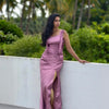 MAUVE PINK SATIN MERMAID GOWN ||WA-EW-1192