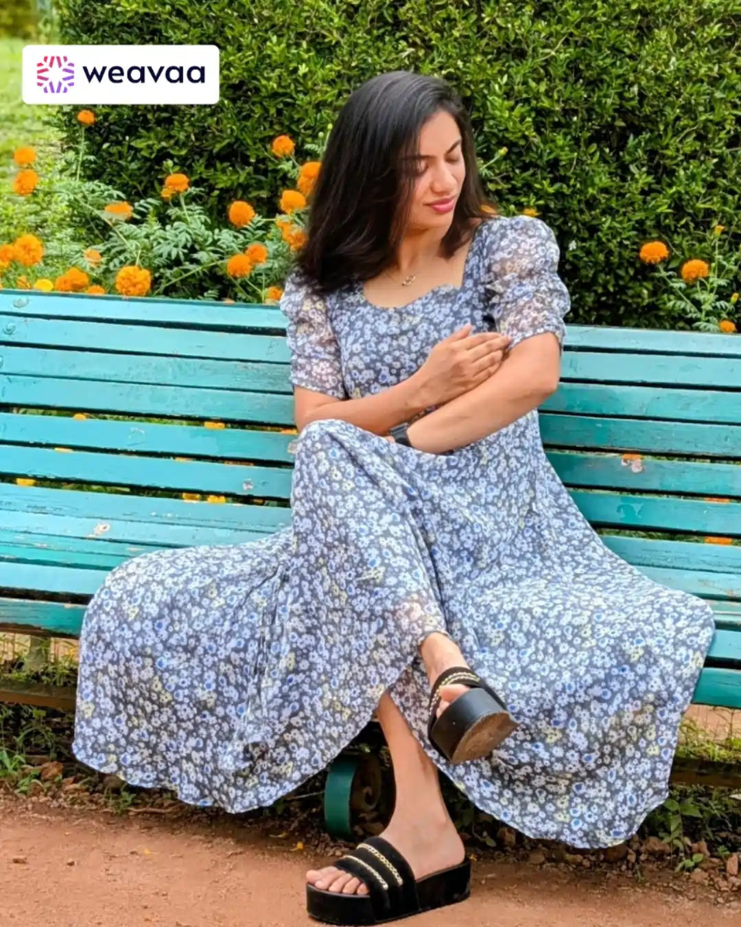 crepe-floral-dress-for-women-online