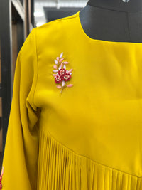 designer-mustard-yellow-handwork-kurti-for-women-with-crape-lining