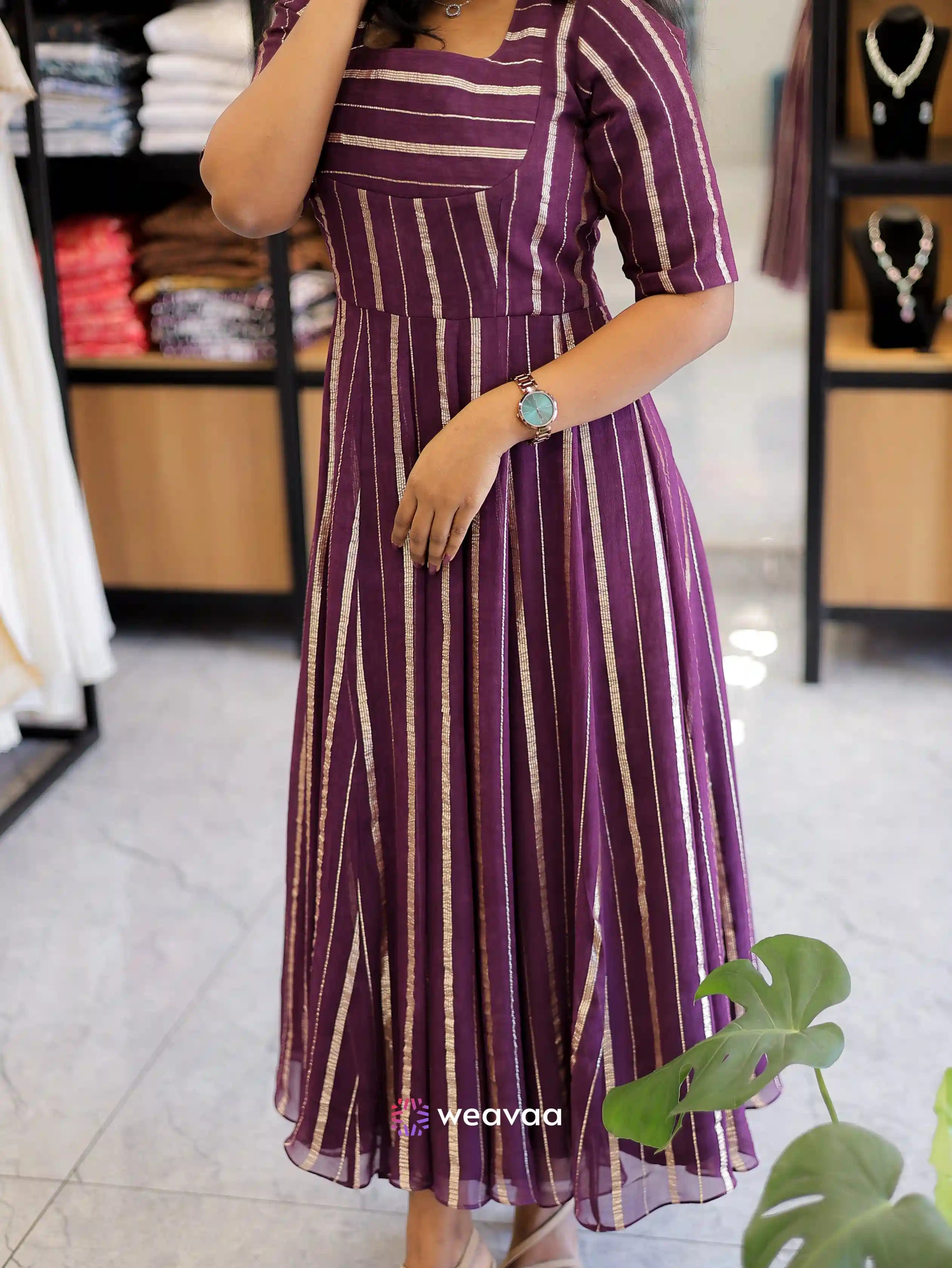 elegant-umbrella-cut-designer-kurti-in-georgette-with-round-neck-and-elbow-sleeves