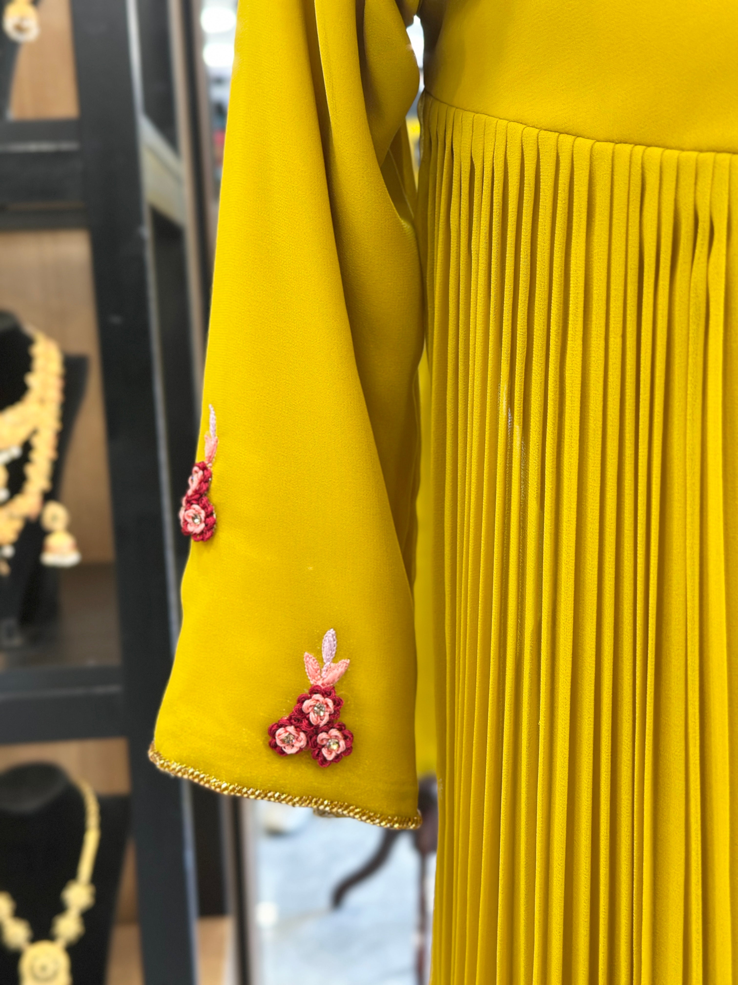ethnic-mustard-yellow-a-line-top-for-ladies-in-georgette-fabric