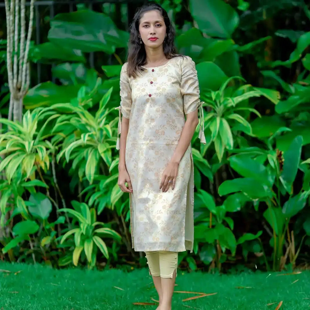 golden-kasavu-floral-kurti-for-women