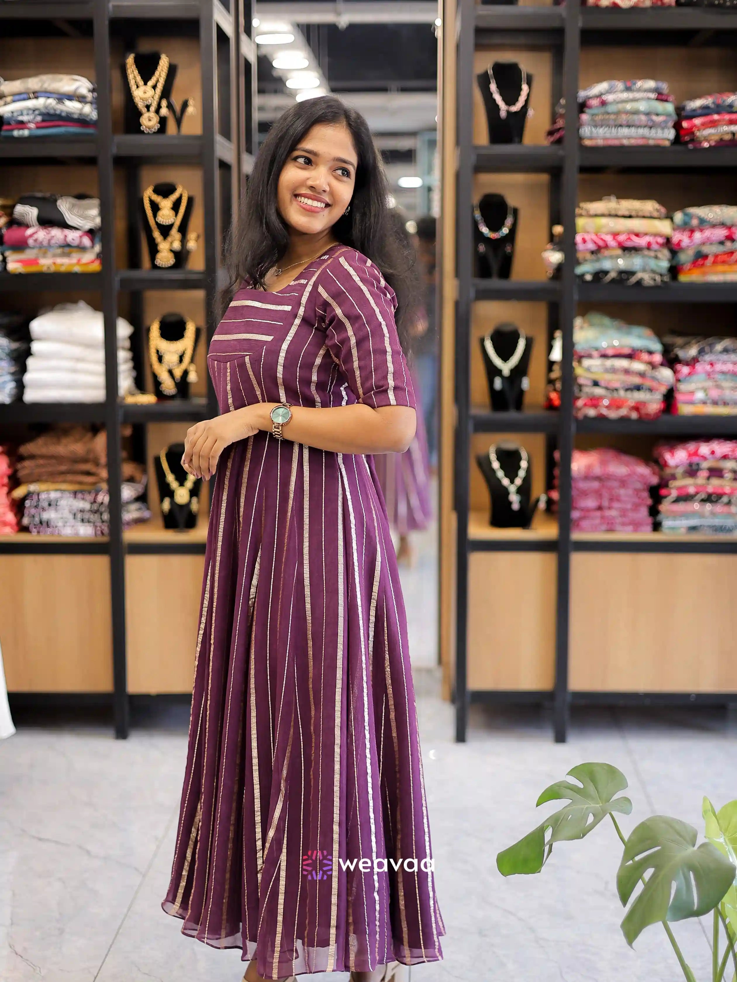 grape-wine-long-kurti-for-women-panel-cut-soft-georgette-with-cotton-crepe-lining