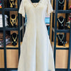 A Line Top Tissue Organza Top With Scalloped Umbrella  Sleeve | WA-DW-1040