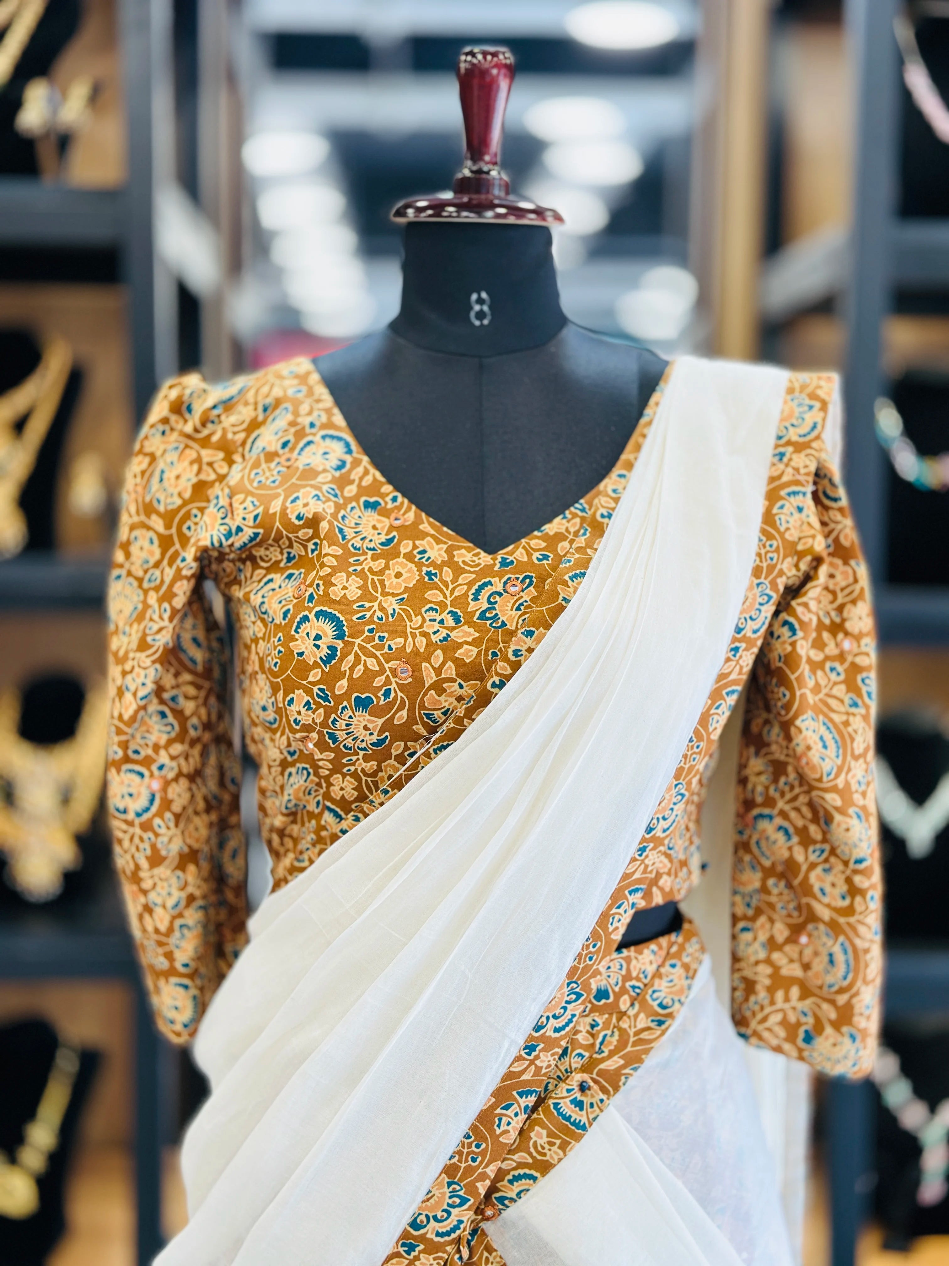printed-dhavani-set-for-women-in-mustard-yellow-soft-cotton-fabric